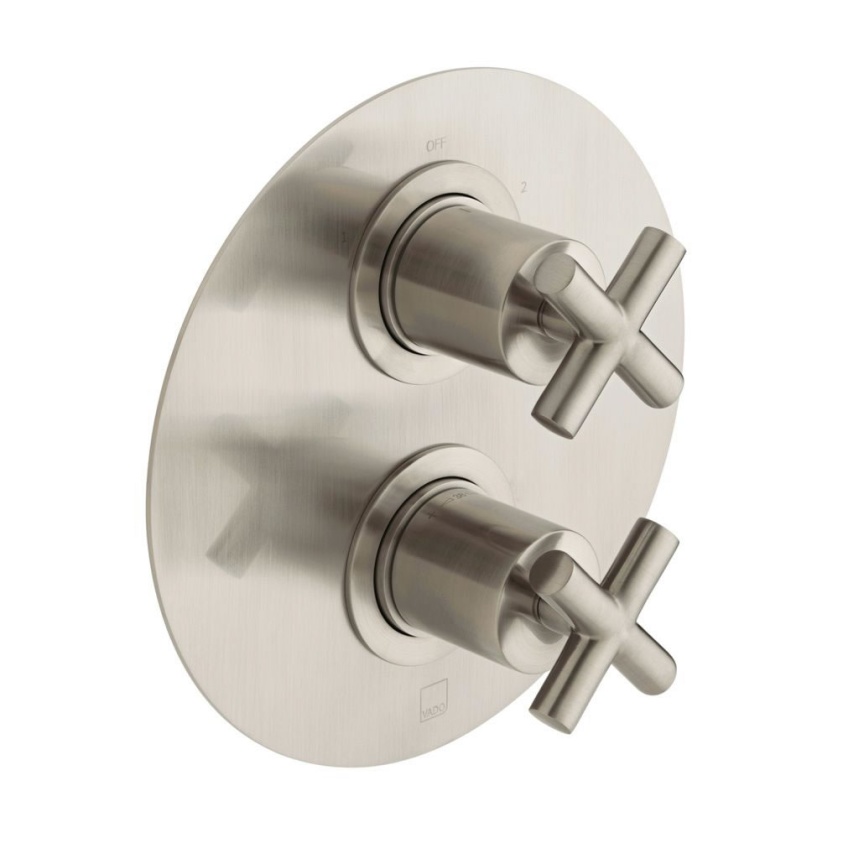 Cutout image of Vado Individual Elements DX Brushed Nickel Dual Outlet Shower Valve